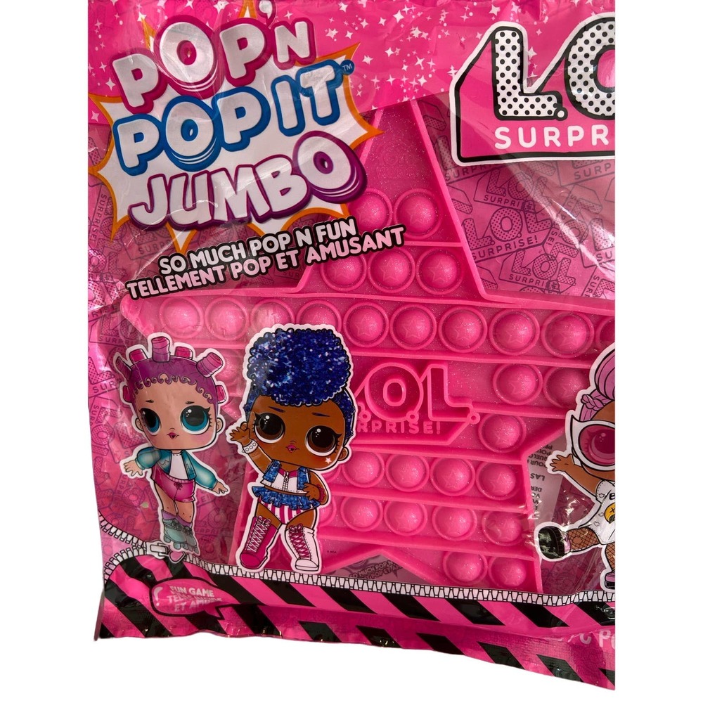 Pop N Pop It Jumbo Pink Star Smile Fidget Relieve Stress Toy NEW - Picture 2 of 4